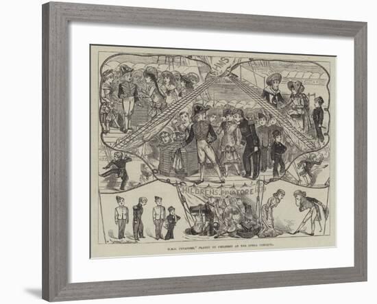 HMS Pinafore, Played by Children at the Opera Comique-George Cruikshank-Framed Giclee Print