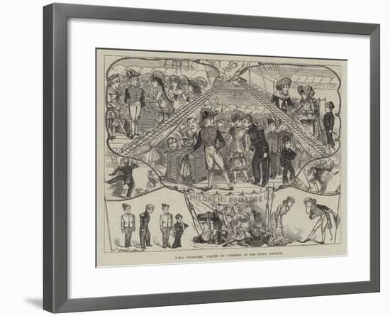 HMS Pinafore, Played by Children at the Opera Comique-George Cruikshank-Framed Giclee Print