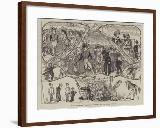 HMS Pinafore, Played by Children at the Opera Comique-George Cruikshank-Framed Giclee Print