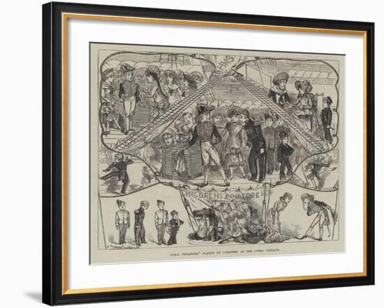 HMS Pinafore, Played by Children at the Opera Comique-George Cruikshank-Framed Giclee Print