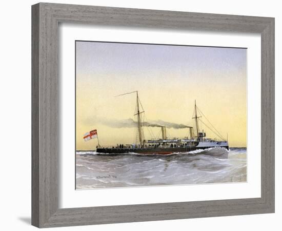 HMS Speedwell, Royal Navy Torpedo Gunboat, 1892-William Frederick Mitchell-Framed Giclee Print