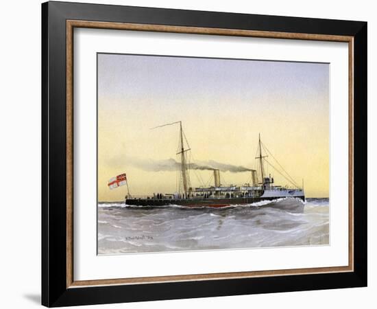 HMS Speedwell, Royal Navy Torpedo Gunboat, 1892-William Frederick Mitchell-Framed Giclee Print