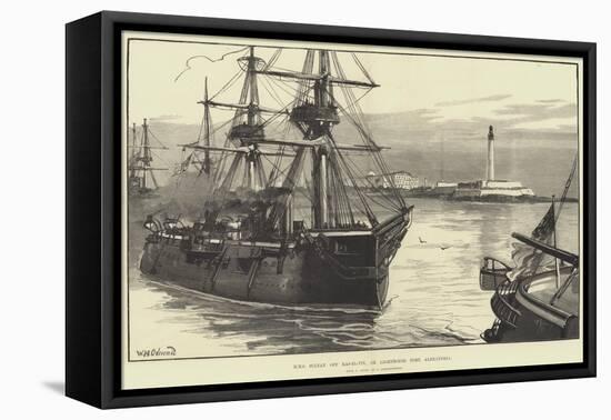 HMS Sultan Off Ras-El-Tin, or Lighthouse Fort, Alexandria-William Heysham Overend-Framed Premier Image Canvas