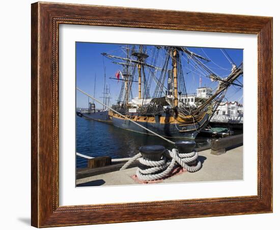 Hms Surprise at the Maritime Museum, Embarcadero, San Diego, California, USA-Richard Cummins-Framed Photographic Print