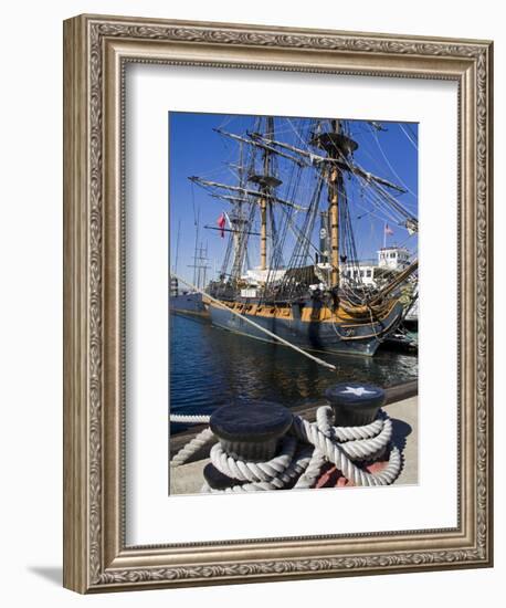 Hms Surprise at the Maritime Museum, Embarcadero, San Diego, California, USA-Richard Cummins-Framed Photographic Print