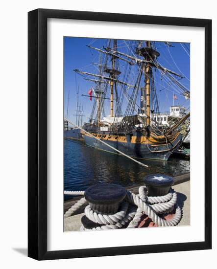 Hms Surprise at the Maritime Museum, Embarcadero, San Diego, California, USA-Richard Cummins-Framed Photographic Print