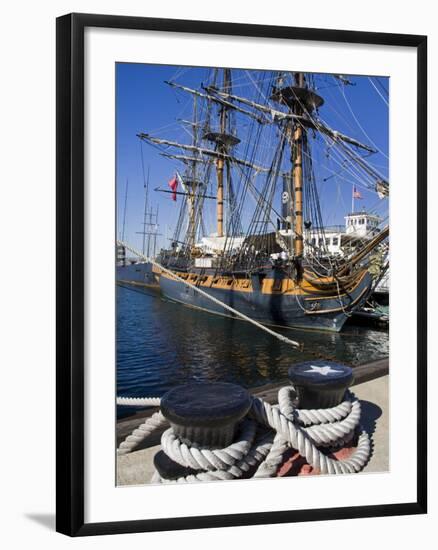 Hms Surprise at the Maritime Museum, Embarcadero, San Diego, California, USA-Richard Cummins-Framed Photographic Print