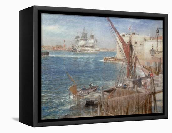 HMS the Victory at Portsmouth, 1907-Albert Goodwin-Framed Premier Image Canvas