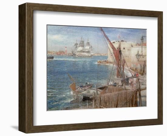 HMS the Victory at Portsmouth, 1907-Albert Goodwin-Framed Giclee Print