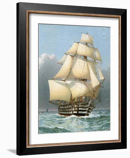 HMS Victoria, Royal Navy 121 Gun Warship, C1859 (C1890-C189)-William Frederick Mitchell-Framed Giclee Print