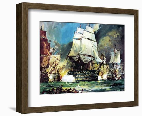 Hms Victory at the Battle of Trafalgar-McConnell-Framed Giclee Print