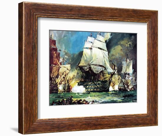 Hms Victory at the Battle of Trafalgar-McConnell-Framed Giclee Print