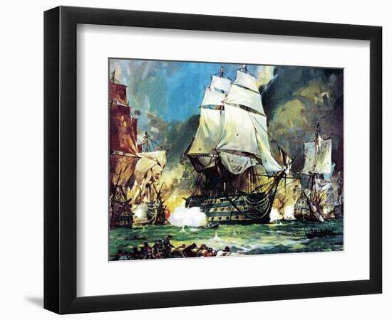 Hms Victory at the Battle of Trafalgar-McConnell-Framed Giclee Print