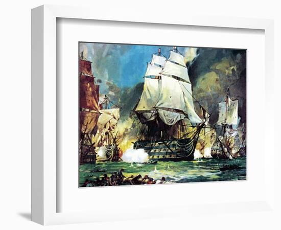Hms Victory at the Battle of Trafalgar-McConnell-Framed Giclee Print
