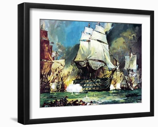 Hms Victory at the Battle of Trafalgar-McConnell-Framed Giclee Print