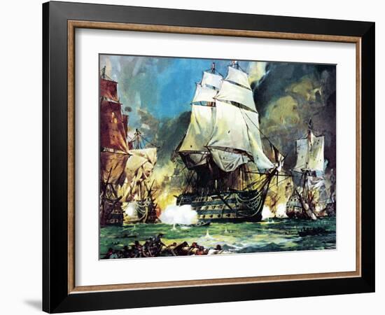 Hms Victory at the Battle of Trafalgar-McConnell-Framed Giclee Print