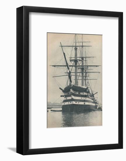 'HMS Victory before she was removed to dry dock in 1922', 1936-Unknown-Framed Photographic Print