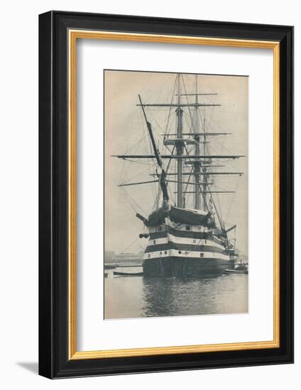 'HMS Victory before she was removed to dry dock in 1922', 1936-Unknown-Framed Photographic Print