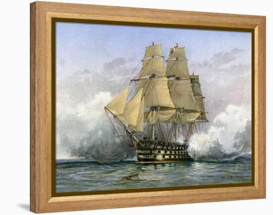 HMS Victory, British Warship, C1890-C1893-William Frederick Mitchell-Framed Premier Image Canvas