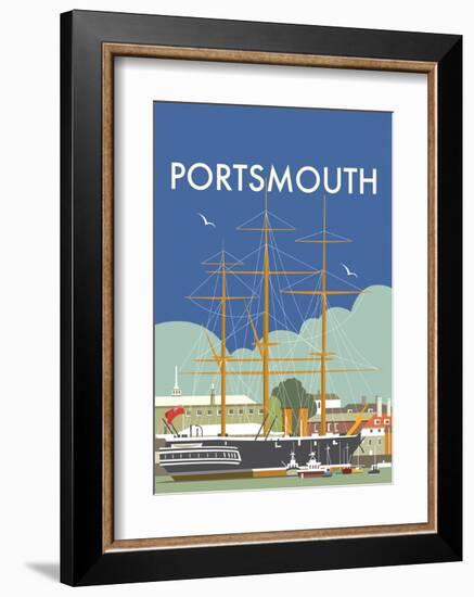 HMS Victory (Portsmouth) - Dave Thompson Contemporary Travel Print-Dave Thompson-Framed Art Print