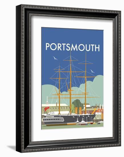 HMS Victory (Portsmouth) - Dave Thompson Contemporary Travel Print-Dave Thompson-Framed Art Print