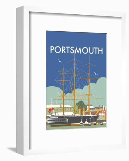 HMS Victory (Portsmouth) - Dave Thompson Contemporary Travel Print-Dave Thompson-Framed Art Print