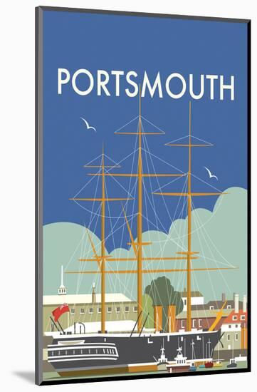 HMS Victory (Portsmouth) - Dave Thompson Contemporary Travel Print-Dave Thompson-Mounted Giclee Print