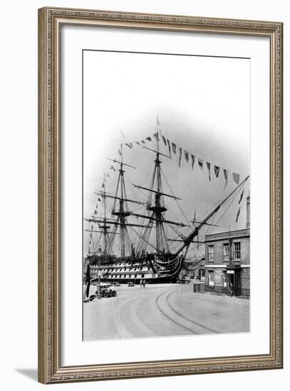 HMS Victory, Portsmouth, Hampshire, Early 20th Century-Wright & Logan-Framed Photographic Print