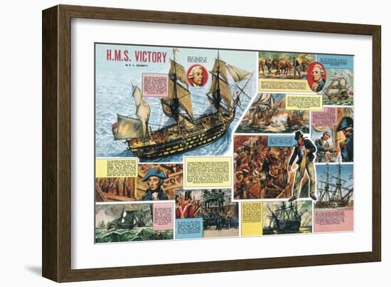 HMS Victory-C.l. Doughty-Framed Giclee Print