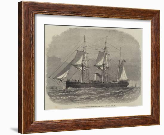 HMS Wyvern, Double-Turreted Iron-Clad Steam-Ram-Edwin Weedon-Framed Premium Giclee Print