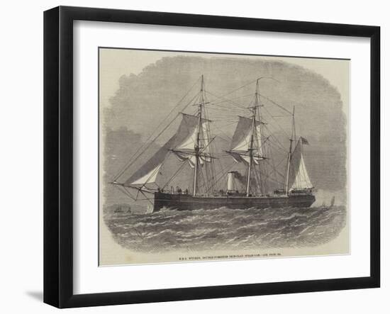 HMS Wyvern, Double-Turreted Iron-Clad Steam-Ram-Edwin Weedon-Framed Premium Giclee Print