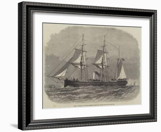 HMS Wyvern, Double-Turreted Iron-Clad Steam-Ram-Edwin Weedon-Framed Giclee Print