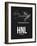 HNL Honolulu Airport Black-NaxArt-Framed Art Print