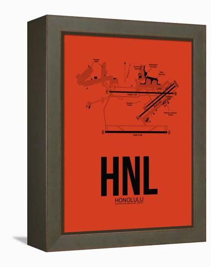 HNL Honolulu Airport Orange-NaxArt-Framed Stretched Canvas