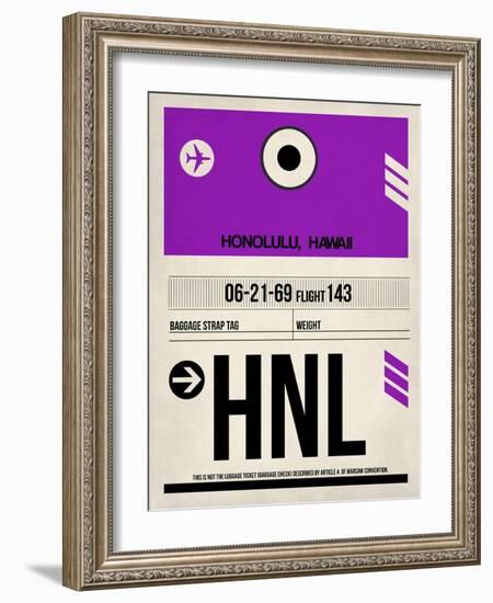 HNL Honolulu Luggage Tag I-NaxArt-Framed Art Print