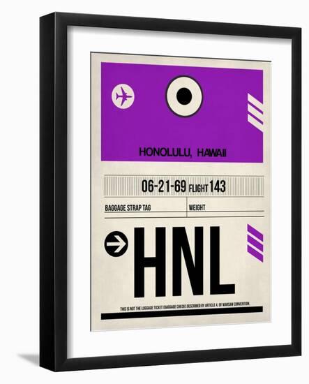 HNL Honolulu Luggage Tag I-NaxArt-Framed Art Print