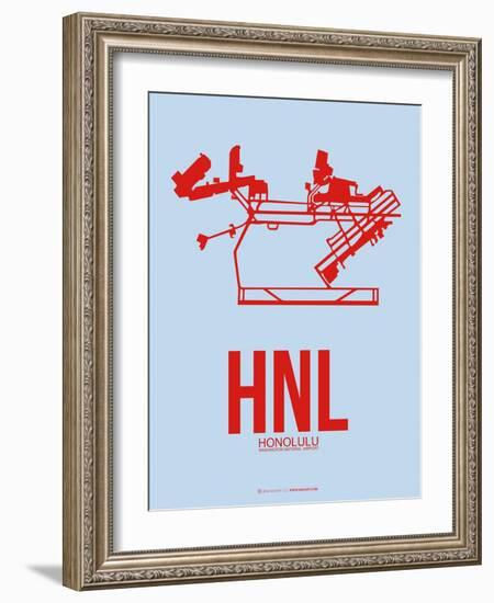 HNL Honolulu Poster 1-NaxArt-Framed Art Print