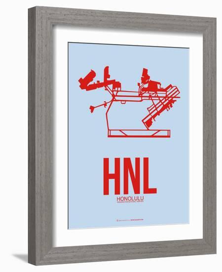 HNL Honolulu Poster 1-NaxArt-Framed Art Print