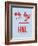 HNL Honolulu Poster 1-NaxArt-Framed Art Print