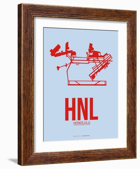 HNL Honolulu Poster 1-NaxArt-Framed Art Print