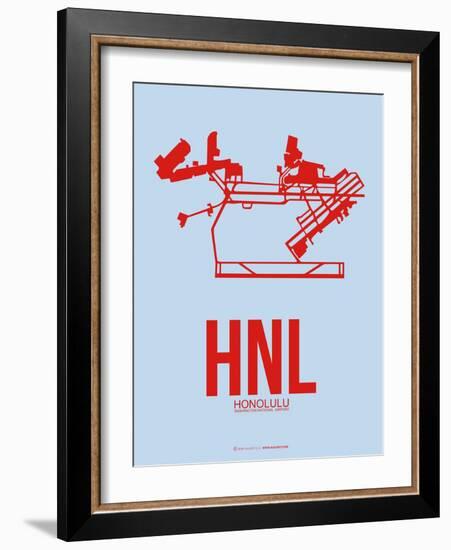 HNL Honolulu Poster 1-NaxArt-Framed Art Print