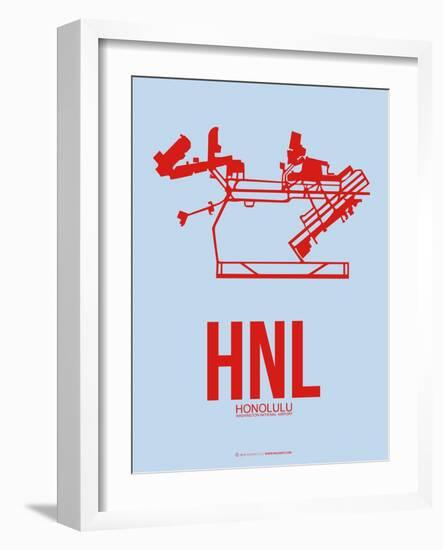 HNL Honolulu Poster 1-NaxArt-Framed Art Print