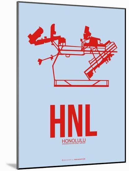 HNL Honolulu Poster 1-NaxArt-Mounted Art Print