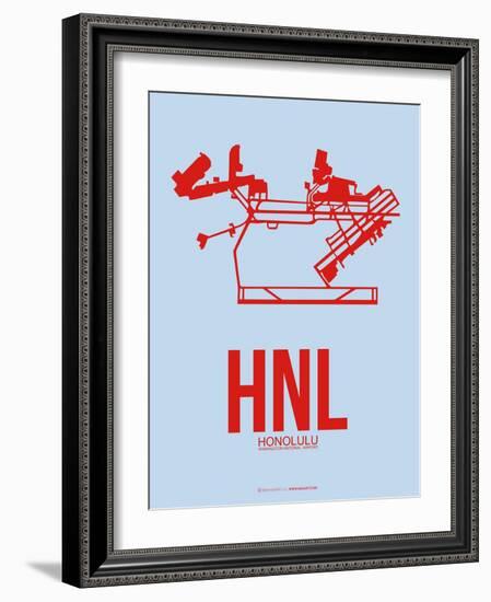 HNL Honolulu Poster 1-NaxArt-Framed Art Print