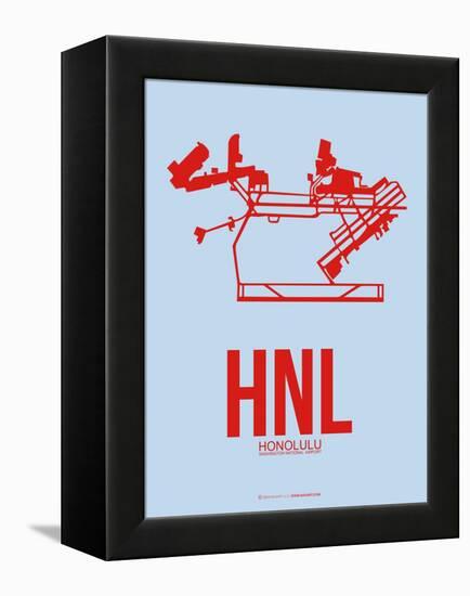 HNL Honolulu Poster 1-NaxArt-Framed Stretched Canvas