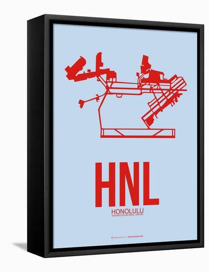 HNL Honolulu Poster 1-NaxArt-Framed Stretched Canvas