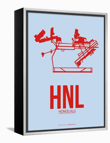 HNL Honolulu Poster 1-NaxArt-Framed Stretched Canvas