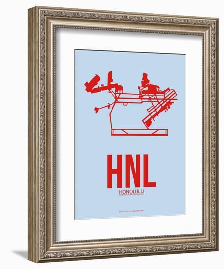 HNL Honolulu Poster 1-NaxArt-Framed Art Print