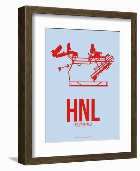 HNL Honolulu Poster 1-NaxArt-Framed Art Print