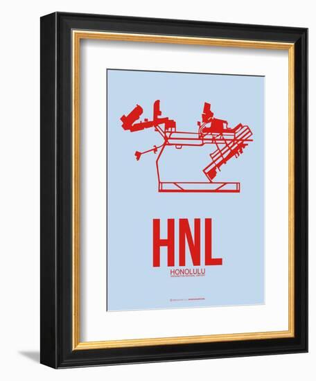 HNL Honolulu Poster 1-NaxArt-Framed Art Print